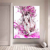 Painting by Numbers Horse in A Rush of Flowers